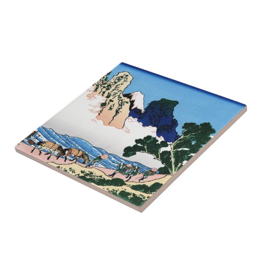 De rug van de Fuji van de Minobu Tegeltje (Zijkant)
