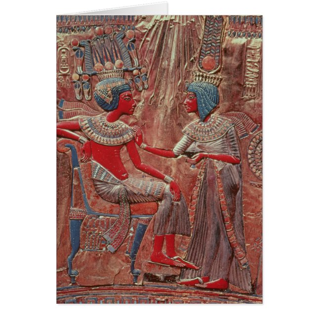 De rug van de troon van Tutankhamun (Voorkant)