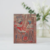 De rug van de troon van Tutankhamun Briefkaart (Staand voorkant)