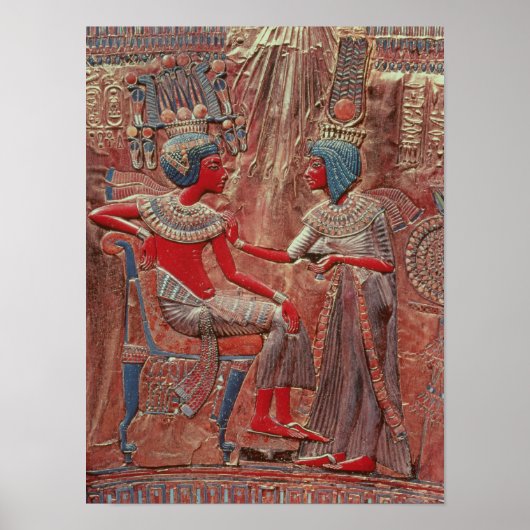 De rug van de troon van Tutankhamun Poster (Voorkant)