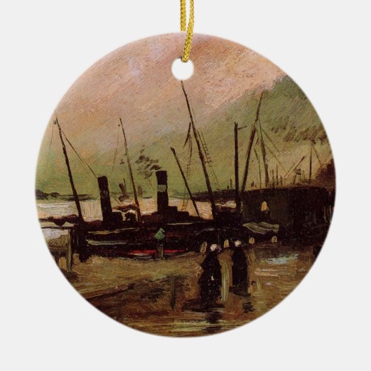 De Ruijterkade in Amsterdam door Vincent van Gogh Keramisch Ornament (Voorkant)