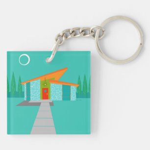 De ruimte AcrylSleutelhanger van de Cartoon van de Sleutelhanger
