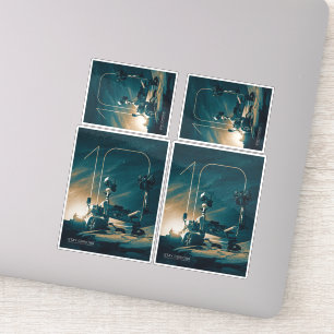 De ruimte, het zonnestelsel, 10 jaar nieuwsgierigh sticker