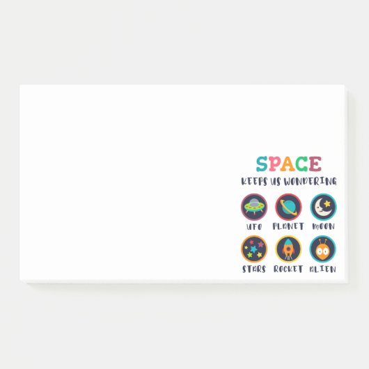 De ruimte laat ons wonderen post-it® notes (Voorkant)