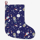 De ruimteapenkerststaart grote kerstsok (Voorkant)