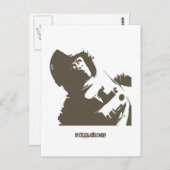 De RuimteChimpansee van de stencil Briefkaart (Voorkant / Achterkant)