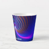 De ruimtekromming latte mok (Voorkant)