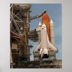 De ruimtependel Atlantis treft voor Lancering Poster