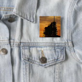 De ruimtependelAtlantis op het lanceerpad Vierkante Button 5,1 Cm (In situ)