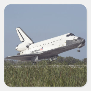 De ruimtependelAtlantis raken aan baan 3 Vierkante Sticker