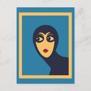 De ruimtevaartvrouw van de terugkeer minimale Vect Briefkaart