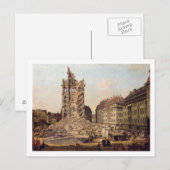 De ruïnes van de oude Kreuzkirche, Dresden Briefkaart (Voorkant / Achterkant)