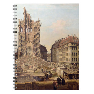 De ruïnes van de oude Kreuzkirche, Dresden Notitieboek