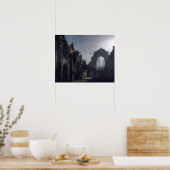 De ruïnes van Holyrochapel Poster (Keuken)