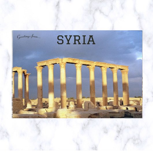 De ruïnes van Palmyra Syrië Briefkaart