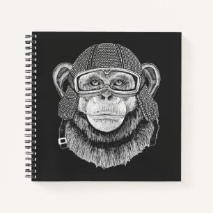 De Ruiter van de Motorfiets van de chimpansee Notitieboek
