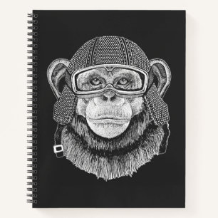 De Ruiter van de Motorfiets van de chimpansee Notitieboek