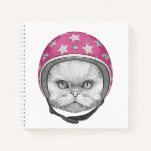 De Ruiter van de Motorfiets van de Perzische kat Notitieboek