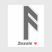 De Rune Ansuz (grijs) Sticker (Vel)