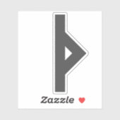 De Rune Thurisaz (grijs) Sticker (Vel)