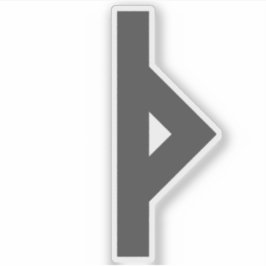 De Rune Thurisaz (grijs) Sticker