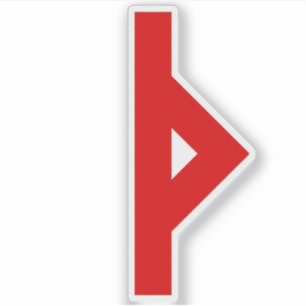 De Rune Thurisaz (rood) Sticker