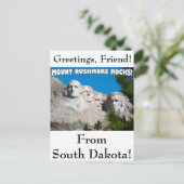 De Rushmore Rocks. Mount Rushmore, South Dakota Briefkaart (Staand voorkant)