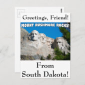 De Rushmore Rocks. Mount Rushmore, South Dakota Briefkaart (Voorkant / Achterkant)