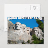De Rushmore Rocks. Mount Rushmore, South Dakota Briefkaart (Voorkant / Achterkant)