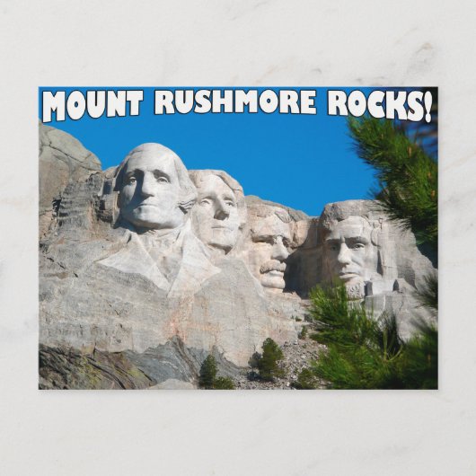 De Rushmore Rocks. Mount Rushmore, South Dakota Briefkaart (Voorkant)