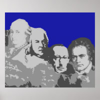 De Rushmore van het Poster van Composers opzetten