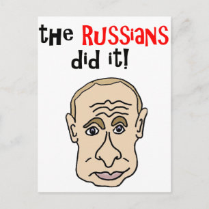 De Russen deden het Cartoon Putin Briefkaart