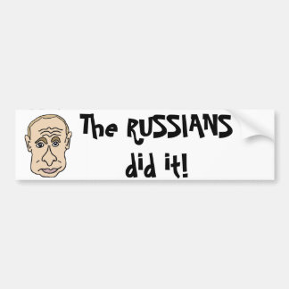 De Russen deden het Poetin Cartoon Bumpersticker