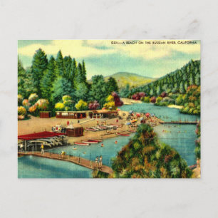 De Russische Rivier Zwemstrand Prentbriefkaart Briefkaart