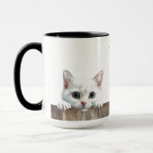 De Russische Witte Kat Mok (Links)