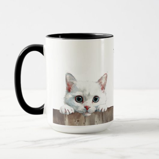 De Russische Witte Kat Mok (Links)