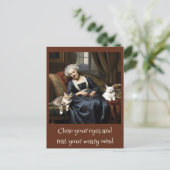 "DE RUST VAN DE KATTENDAME" BRIEFKAART (Staand voorkant)