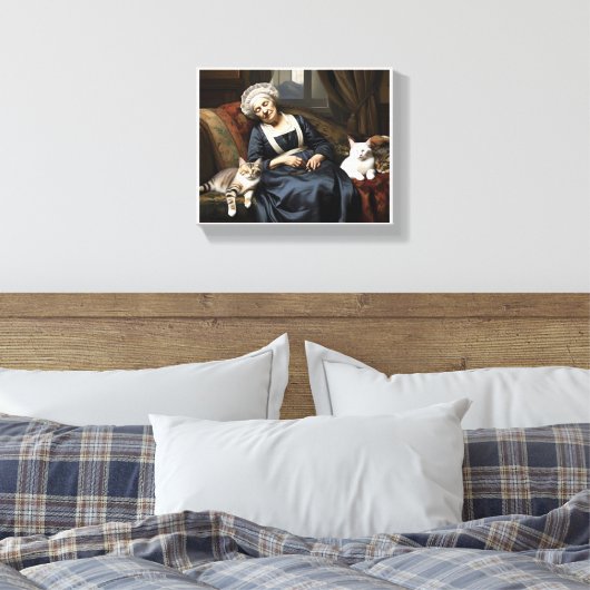 "DE RUST VAN DE KATTENDAME" CANVAS AFDRUK (Insitu (Slaapkamer))