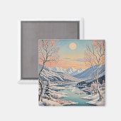 De rust van de winter magneet (Voorkant / Achterkant)