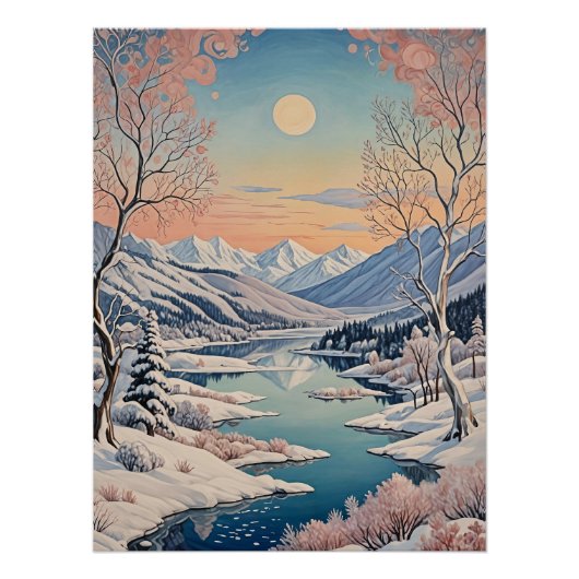 De rust van de winter perfect poster (Voorkant)