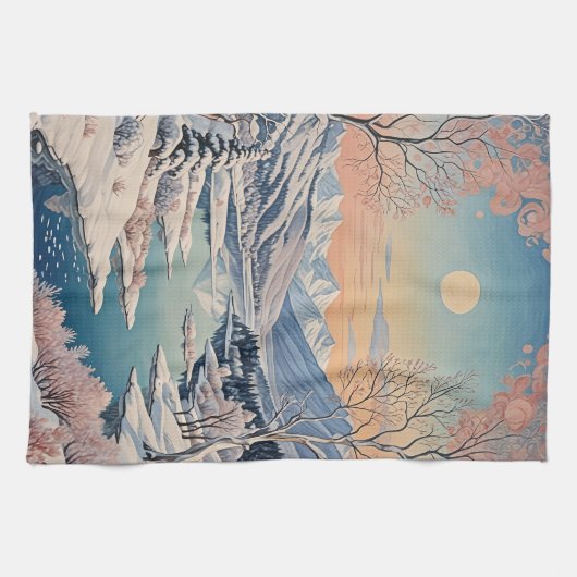 De rust van de winter theedoek (Horizontaal)