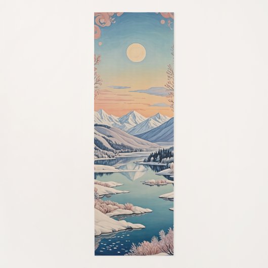 De rust van de winter yogamat (Voorkant)