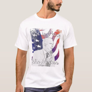 De Rust van John McCain in Punt van de Vlag van de T-shirt