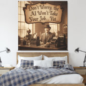 De rust voor de digitale storm canvas afdruk (Insitu (Slaapkamer))