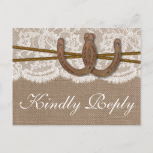 De Rustic Horseshoe Trouwcollectie RSVP Uitnodiging Briefkaart