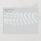 De Rustic Lichten van het Koord sparen de Datum Aankondigingskaart (Achterkant)