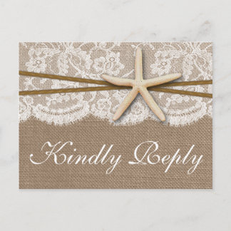De Rustic Starfish Trouwcollectie RSVP Uitnodiging Briefkaart