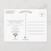 De rustieke hart boom bruiloft Collectie dank u Aankondigingskaart (Achterkant)