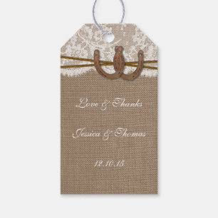 De rustieke Hoefijzer Collectie Labels Cadeaulabel