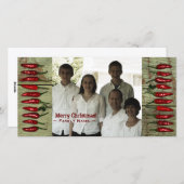 De rustieke Kerstkaart van de Foto van Spaanse (Voorkant / Achterkant)